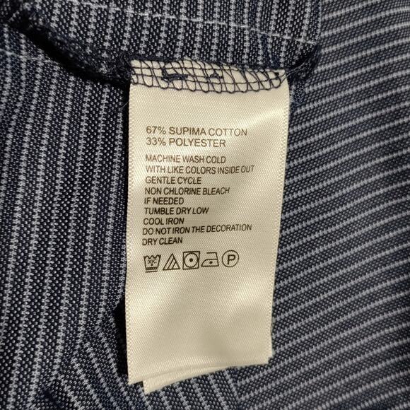 Tommy Bahama Men's Coastline Polo Shirt Size Small Navy Blue Striped NWOT - Picture 10 of 13